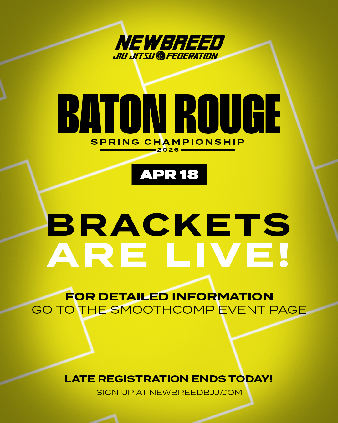 Newbreed tournament ad — week 10 live brackets